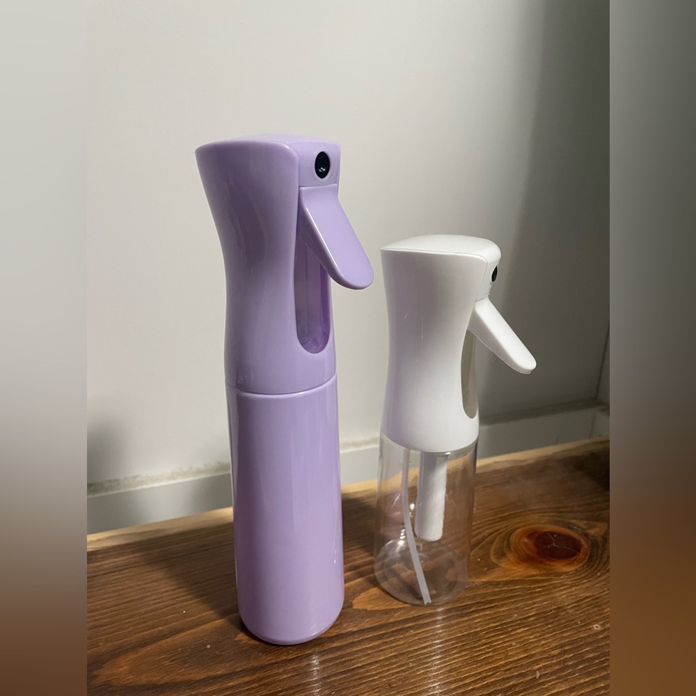 Purple and White Spray Bottles- new no box